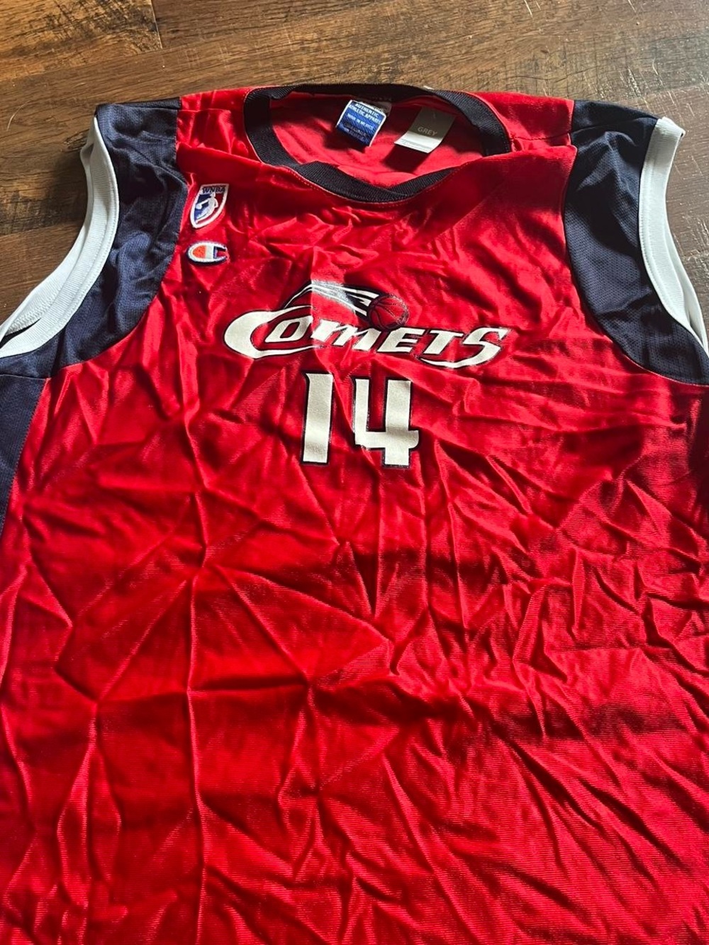 RARE WNBA Champion Red Comets Basketball Jersey with Navy Accents #14